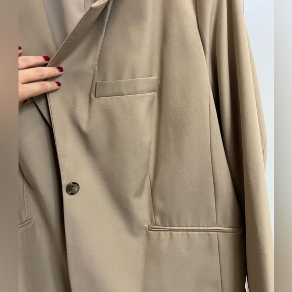 H&M Tan Double Breasted Oversized Blazer - Picture 3 of 8